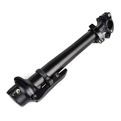 SENQI Folding Bike Stem Quick-Release Aluminum Alloy Adjustable Stem Without Teeth BSZ002 25.4×28.6×460mm(Black)