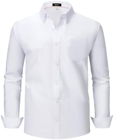 Amazon.com: KingSize Men's Big & Tall Wrinkle-Free Button-Down Collar Dress  Shirt
