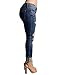 L&ZZ  Women's High-waisted Ripped Holes Skinny Jeans Plus Size