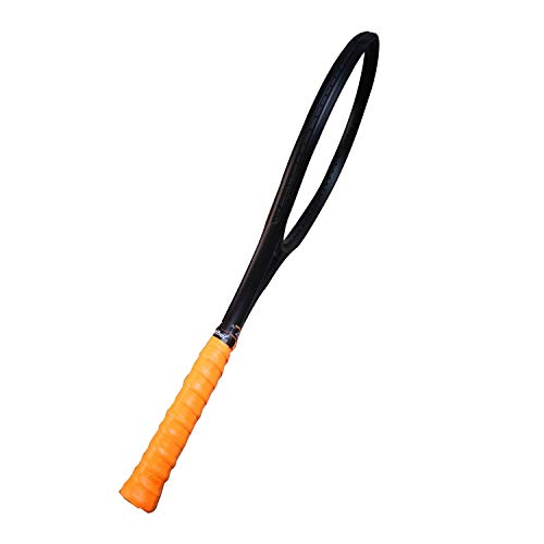 2-Pack of Zingther Tacky Premium Rubbery PU Leather Replacement Grips for Tennis Racket, Badminton Raquet, Racquetball Racquet, Pickleball Paddle Handle, Bat Grip and Squash Racket (Orange, 2 Grips) - Thumbnail 5