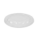 Jaya 100% Compostable Clear PLA Salad Bowl Lids, fits 24/32/48oz, 300-count case