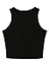 PERSUN Women Limited Edition Black Elasticity Crop Top Small