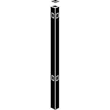 70 in. Black Corner Fence Post (1-Pack) Use With 48