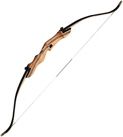JANDAO T Recurve Bow Takedown Wooden Hunting Bow 68" 66" 62" 54" 48" Right Left Hand Archery Beginners Black Limbs