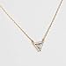 Tiny Inverted White Simulated Howlite Stone Triangle Necklace