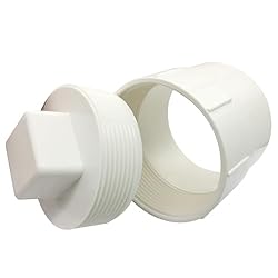 Fitvell PVC Sewer Cleanout Adapter with Plug Pipe