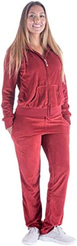 Womens 2 Piece Sweatsuits Tracksuits Velvet Outfits Hoodie & Pant