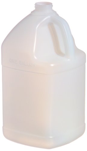 Qorpak PLC-03648 Natural HDPE Handled Square Jug