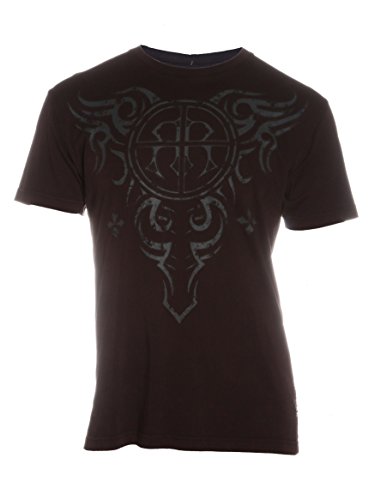 Men's Roar Shirt Underground Tribal T Shirt Shirt BrownLava Wash (Large)