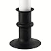 612 Vermont Ultra-Bright LED Window Candles with Timer, Battery Operated, Metal Base, White Candlestick, Adjustable Height (Pack of 4, Matte Onyx)