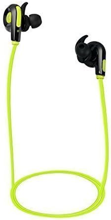 Waterproof Portable Wireless Mini Sports Earphones, Geega Comfortable Clear Loud Bluetooth Sweatproof Outdoor Lightweight Noise Isolating Earbuds with Mic (Black/Green)