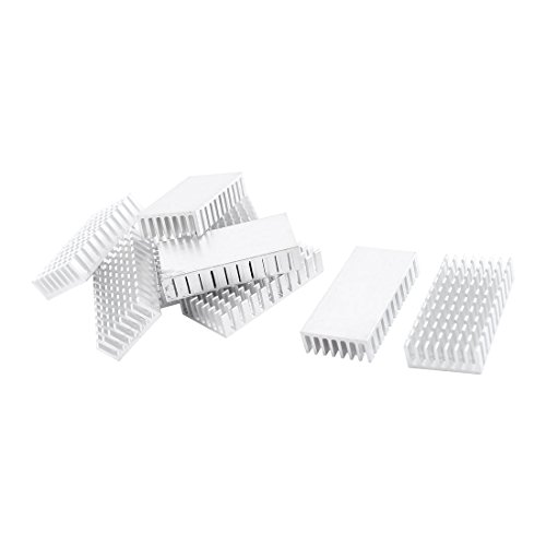 10 Pcs Silver Tone Aluminium VGA CPU Heatsink Heat Sink 10x50x25mm