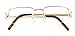 V.W.E. Rectangular Frame Clear Lens Designer Sunglasses RX Optical Eye Glasses (Gold, Clear)