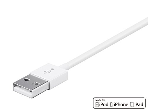 Monoprice Select Series Apple MFi Certified Lightning to USB Charge & Sync Cable, 3ft White