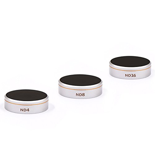 LENSKINS 3 Pack ND4/ND8/ND16 Filter Kits for DJI Phantom 4 Pro/Advanced, Japanese AGC Optics,Weather-sealed,Ultra Slim, Multi-Resistant Coated Neutral Density with Storage Case& Lens Cloth