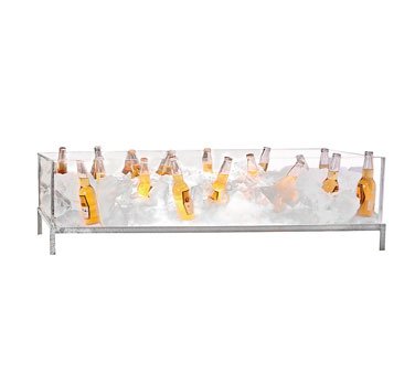 Buffet Enhancements Stainless &amp; Acrylic Beer Display, 48", Clear