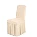 Anself Ruffled Stretchable Washable Dining Chair Cover Spandex Seats Slipcover for Wedding Party/Hotel (Champagne)