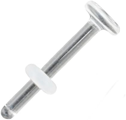 Glass Single Flared Straight Retainer: 14g 3/8"