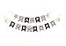 Birthday Banner - Cops and Robbers Party, Police Party, Black Stripes, Happy Birthday Garland, Navy and Black Bunting