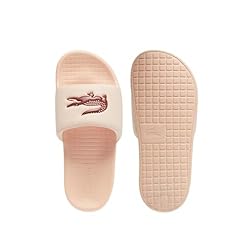 Lacoste Women's Serve Slide, Peach Croc, 9
