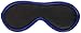 Leather Blindfold W/blk Furr Blk/Bluethumb 4