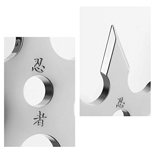 SUS304 Stainless Steel Shuriken Heavy Duty Coat Hooks Wall Mounted 35 LB Utility Hooks Heavy Hooks Dual Robe Hook Coat Hanger (Shuriken) - Thumbnail 3