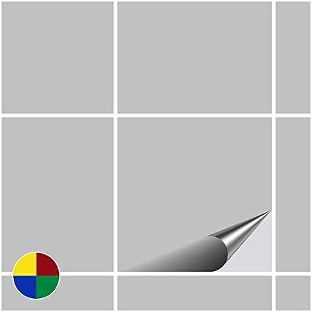 Foliesen Stickers Carrelage 15x15 Cm Gris Clair Brillant 20 Pièces