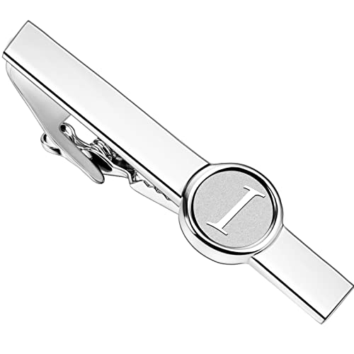AMITER 26 Letters Tie Clip and Cufflinks for Men, Initial Tie Bar & Cuff Links Set Necktie Clip for Business, Wedding, Anniversary, metal — image 1