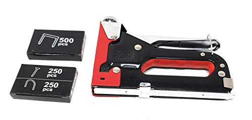 DWT-GERMANY 100231 3 in 1 Handtacker+Nagler Hand Tacker Klammern 4-14mm Tackerklammern Nägel Metall Nagler Hefter Hand…