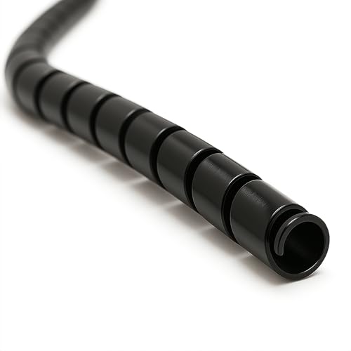 Electriduct Heavy Duty Spiral Wrap Cable Sleeve 5 Feet Black