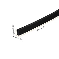 uxcell U Channel Edge Trim, 14.8ft Length Rubber