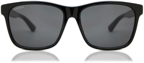 Amazon.com: Gucci GG0381SN Black/Grey 57/18/145 men Sunglasses
