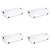 Sterilite 4-Pack 60 Quart ClearView Latch Box, Wheeled Underbed Organizer Bins with Latching Lids - Clear Plastic Organization Containers for Closet, Bedroom, Shelving Units and Everyday Home Storage