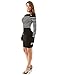 PattyBoutik Women's Military Striped Crewneck Sweater Dress