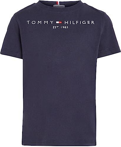 Camiseta de Manga Corta Infantil Unisex Essential tee con Cuello Redondo, Azul (Twilight Navy), 4 Años