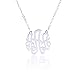 HUAN XUN Monogram Necklace Initial Letters A-Z Stainless Steel