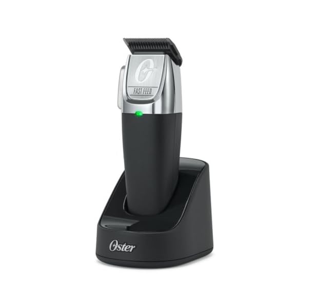Photo 1 of (used) Oster Professional Fast Feed Cordless Clipper Black, Clippers Ideal for Cutting and Fading All Hair Types, Including Thick, Thin, Tangled, Wet, or Dry
