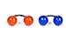 Thumb Chucks Red and Blue 2-Pack Bundle - Skill Play by Zing - Control the Roll Game