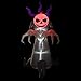 Dreamone 10 Foot Halloween Inflatables Flashing Ghost Pumpkin Creeper for Halloween Indoor Outdoor Yard Garden Party Decorations