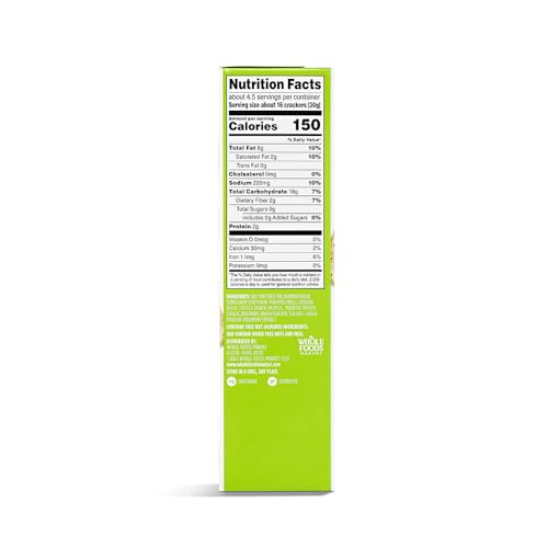 365 BY WHOLE FOODS MARKET, ROSEMARY SEA SALT ALMOND FLOUR CRACKERS, 5 OUNCE