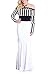 VERWIN Off Shoulder Bodycon Fishtail Women's Maxi Dress Long Sleeve Floor-Length Stripe Dress