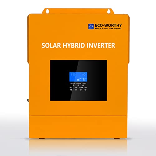 ECOWORTHY 3500W Solar Hybrid Inverter, 48V DC to 110V/120V AC Pure