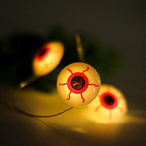Akabsh 20 LEDs Battery Ghost Eyes String Lights Fairy Light for Halloween Party Decor - Thumbnail 4