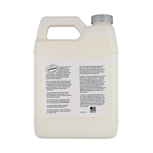 White 32 Oz Liquid Latex Body Paint, Ammonia Free No Odor, Easy On And Off, Cosplay Makeup