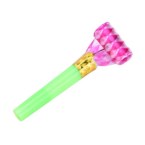 Eshylala 100PCS Party Noisemakers Party Horns Tube Blowouts Noisemakers Party Blowouts Whistles Party Blowers, Great Bag Stuffers (Random Color)