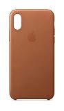Apple Leather Case (for iPhone Xs) - Saddle Brown