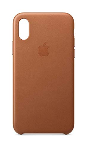 Apple Leather Case (for iPhone Xs) - Saddle Brown