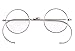 Agstum Retro Small Round Optical Rare Wire Rim Eyeglasses Frame (Silver, 39mm)