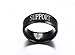 Stainless Steel League of Legends LOL Rings,SUPPORT Engraved,Black,Size 6