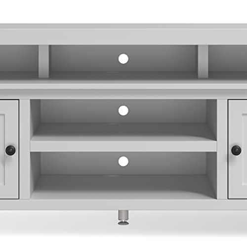 Bridgevine Home Modern White TV Stand for 75 inch TV, Fully Assembled
